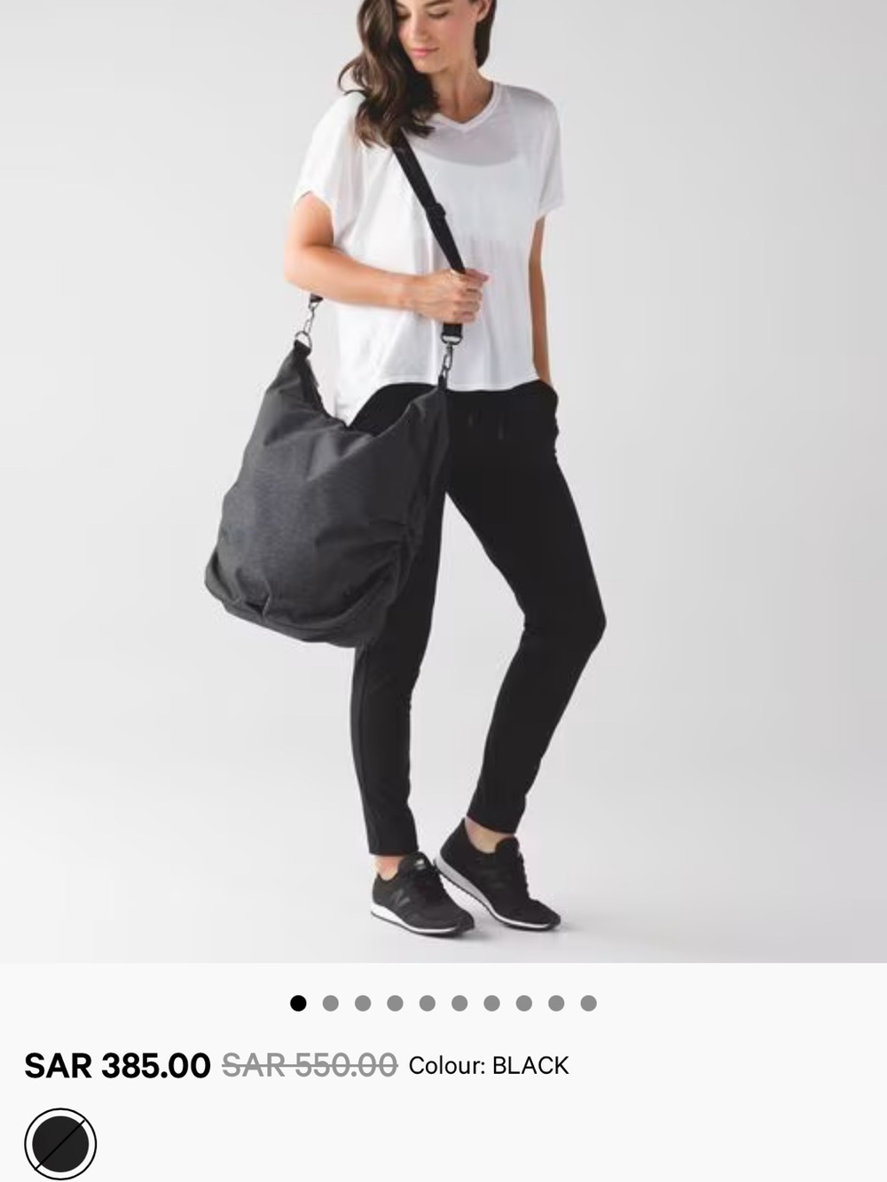 GoGoGo Lululemon Athletica Convertible Tote Shoulder Bag in Dark Gray/Black